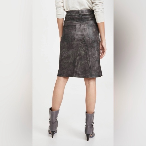 Isabel Étoile Marant Fiali Lambskin Leather Skirt - Picture 2 of 9